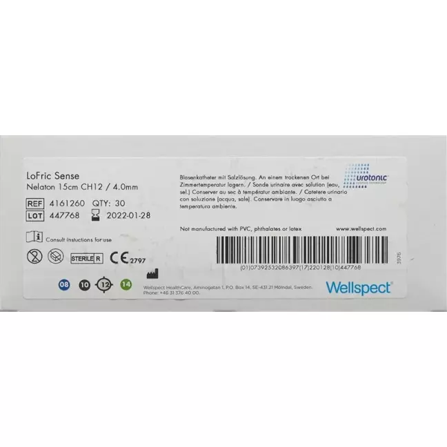 LOFRIC Sense Nelaton 15cm CH12 LOFRIC Sense Nelaton 15cm CH12