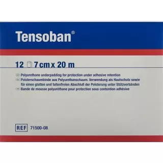 Бинти поролонові оббивні TENSOBAN 7смх20м 12 шт