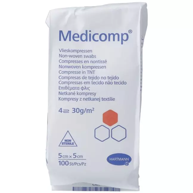 Пакет Medicomp 4-fold S30 5х5см нестерильний 100 шт.