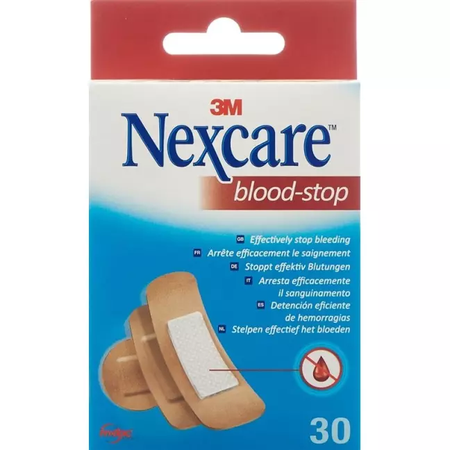 Пластирі 3M Nexcare Blood-Stop 3 розміри змішані 30 шт.
