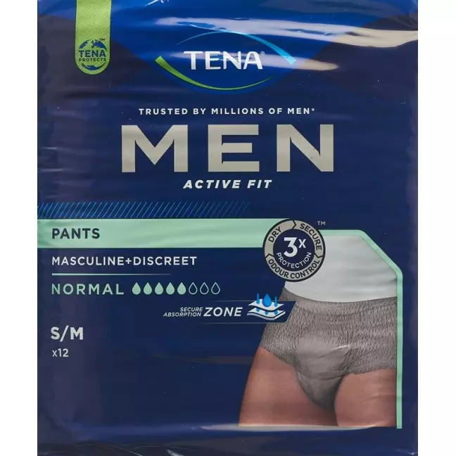 Чоловіки TENA Active Fit Pants Regular S/M