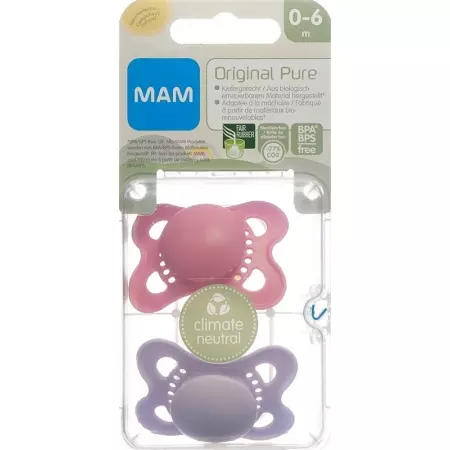 MAM Original Nuggi Pure Rubber 0-6 місяців 2 шт