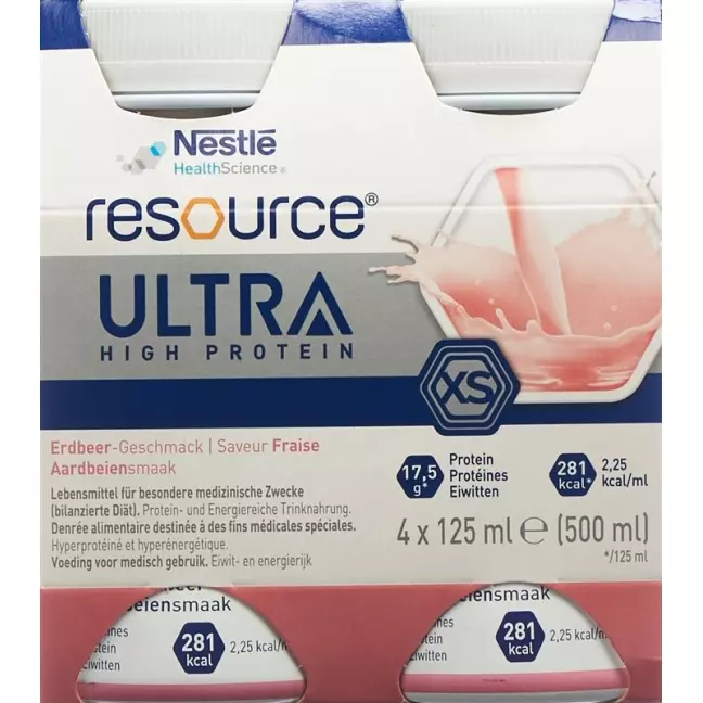 Resource Ultra High Protein XS Strawberry 4 Fl 125 мл