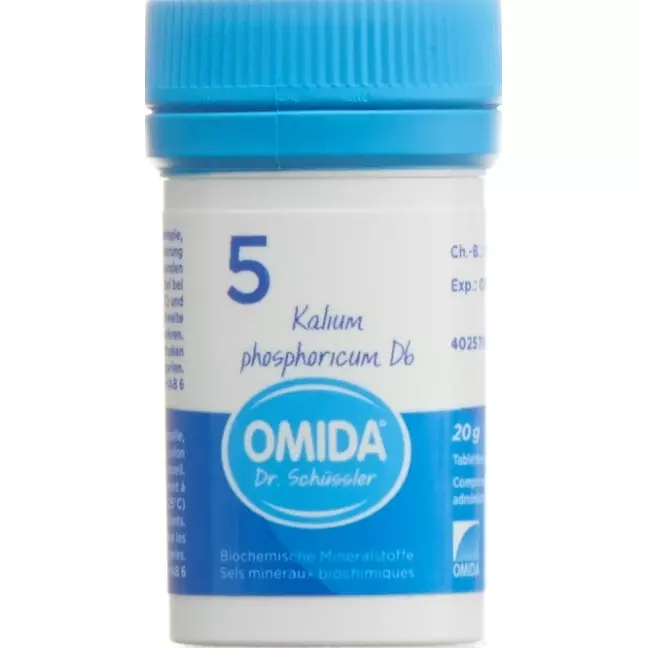 Omida Schüssler Nr5 Каліум фосфорікум таблетки D 6 Ds 20 г Omida Schüssler Nr5 Каліум фосфорікум таблетки D 6 Ds 20 г