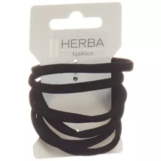 Гумки для волосся Herba 5,6 см чорні 6 шт