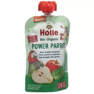 Holle Power Parrot - Pouchy Pear Apple &amp; Spinach 100 г