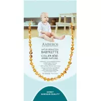 Колье AMBEROS из натурального янтаря Baby Baro Honey