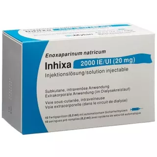 Inhixa Inj Lös 20 мг/0,2 мл 10 Fertspr 0,2 мл
