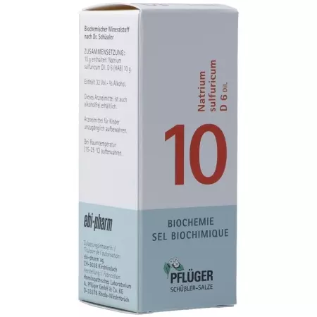 PFLÜGER SCHÜSSLER Nr10 Natr sulf краплі D 6 30 мл
