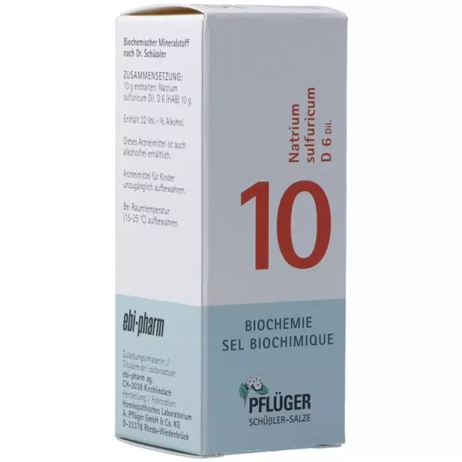 PFLÜGER SCHÜSSLER Nr10 Natr sulf краплі D 6 30 мл