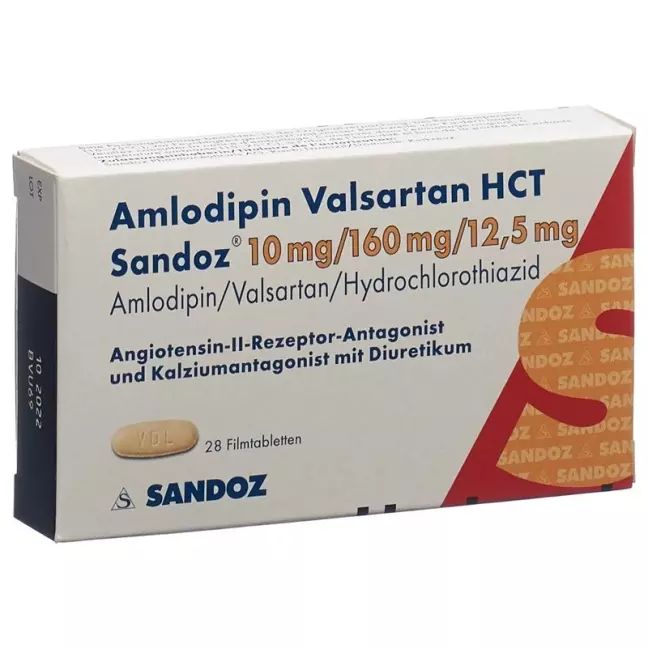 Amlodipin Valsartan HCT Sandoz Filmtabl 10мг/160мг/12,5мг 98 шт.
