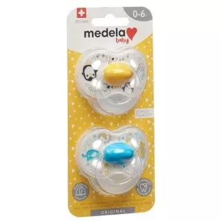 Medela Baby Nuggi Original 0-6 Желтый Синий 2 шт.