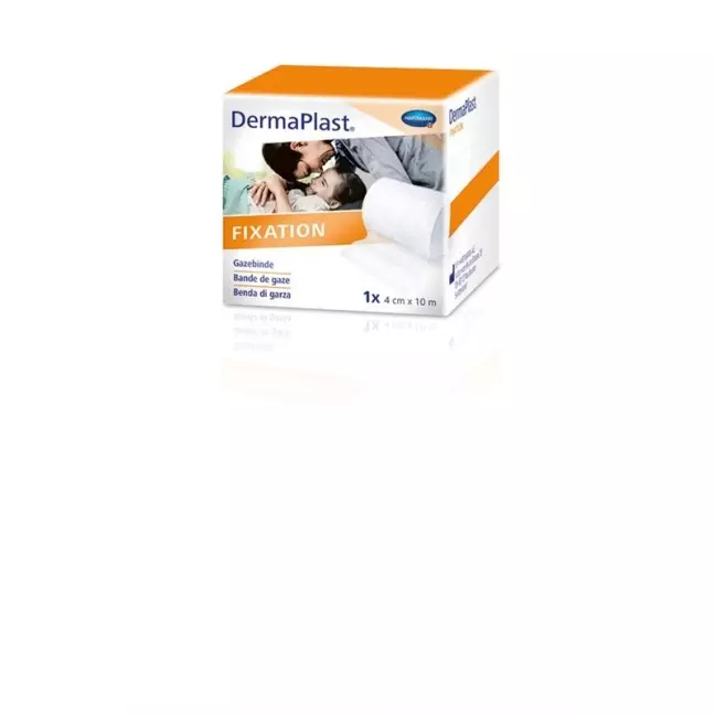 Бинт марлевий DermaPlast фіксований край 4смх10м 10шт