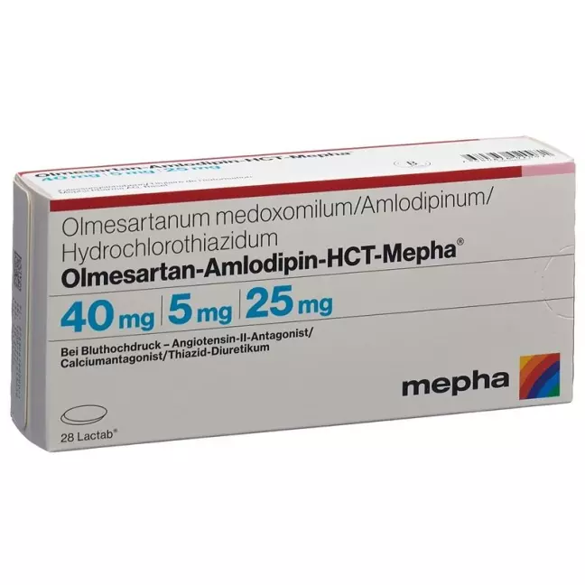 OLMESARTAN AMLO HCT Mepha Lactab 40/5/25