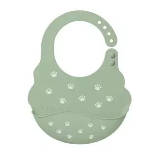 BABYONO Silikon-Lätzchen Foot Print 6M+ reg Versch