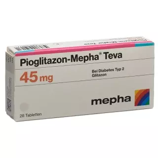 Pioglitazone-Mepha Teva Tabl 45 мг 28 шт