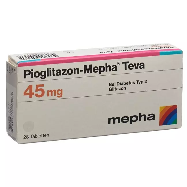 Pioglitazone-Mepha Teva Tabl 45 мг 28 шт