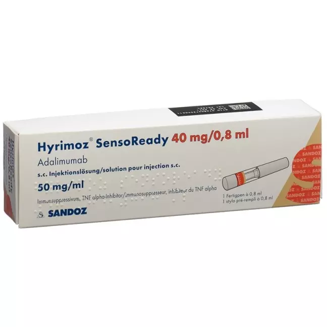 Hyrimoz SensoReady Inj Lös 40 mg/0.8ml 6 Fertpen 0.8 ml