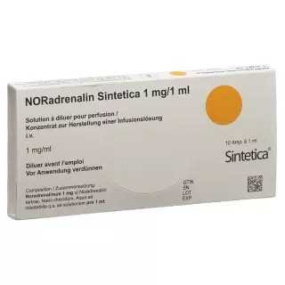 NORadrenalin Sintetica Inf Konc 1 мг/1 мл 10 ампер 1 мл