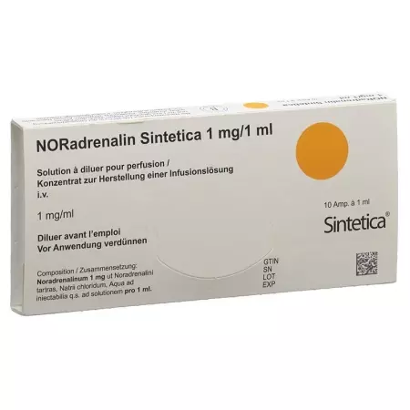 NORadrenalin Sintetica Inf Konc 1 мг/1 мл 10 ампер 1 мл