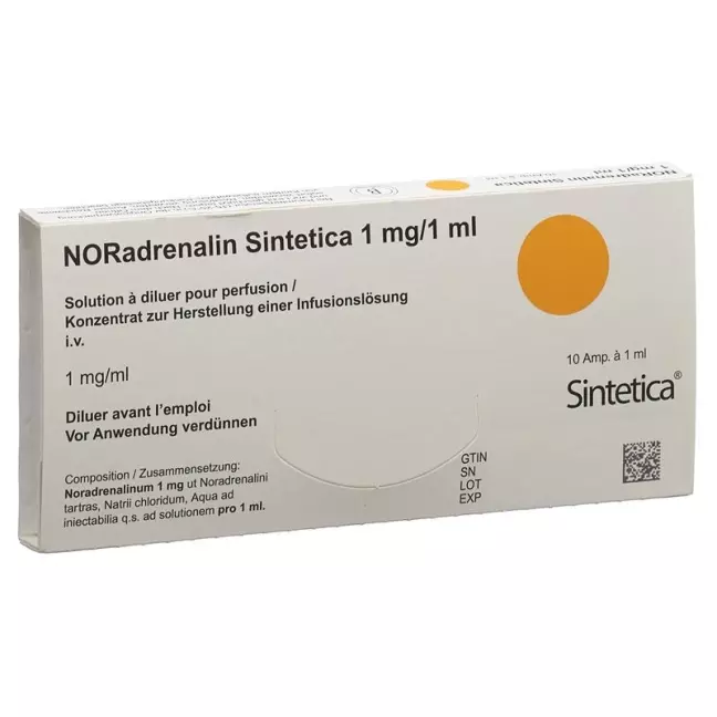 NORadrenalin Sintetica Inf Konc 1 мг/1 мл 10 ампер 1 мл