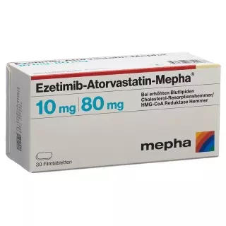 ЕЗЕТІМІБ Аторваст Мефа плівка табл. 10 мг/80 мг
