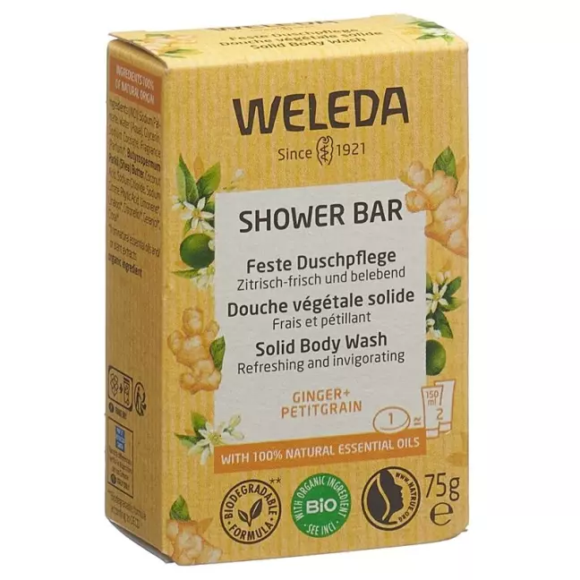 WELEDA Solid Shower Care Ginger+Petitgrain