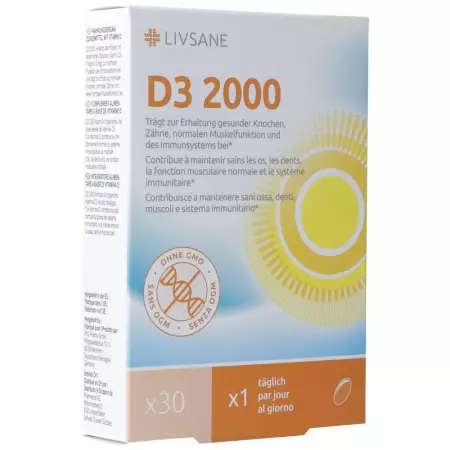 Лівсан Вітамін D3 2000 таблеток 30 шт