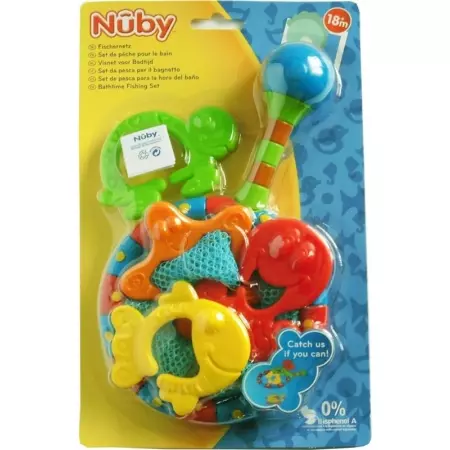Барвистий набір рибальської сітки NUBY з 4 ігровими фігурками