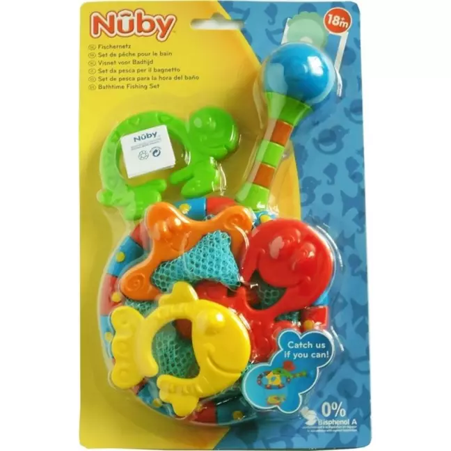 Барвистий набір рибальської сітки NUBY з 4 ігровими фігурками