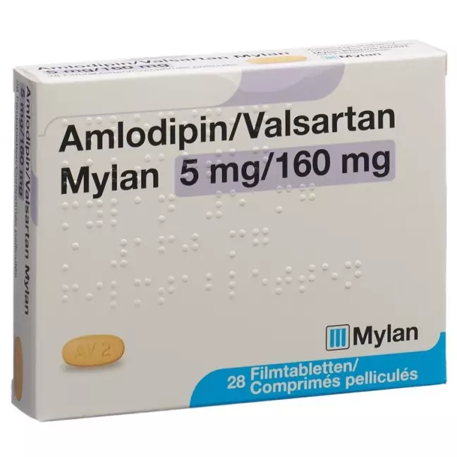 АМЛОДИПІН ВАЛСАРТАН Mylan Filmtable 5/160 мг АМЛОДИПІН ВАЛСАРТАН Mylan Filmtable 5/160 мг