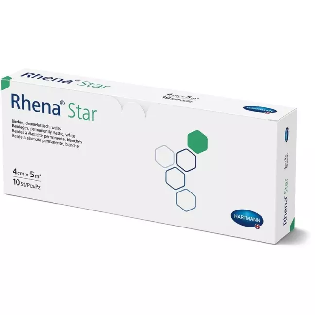 RHENA Star Elast Binde 4cmx5m weiss offen