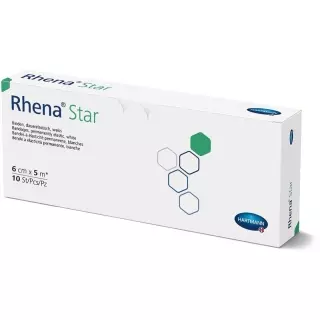 RHENA Star Elast Binde 6cmx5m weiss offen