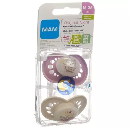 MAM Night Nuggi Silikon 16-36m Girl MAM Night Nuggi Silikon 16-36m Girl