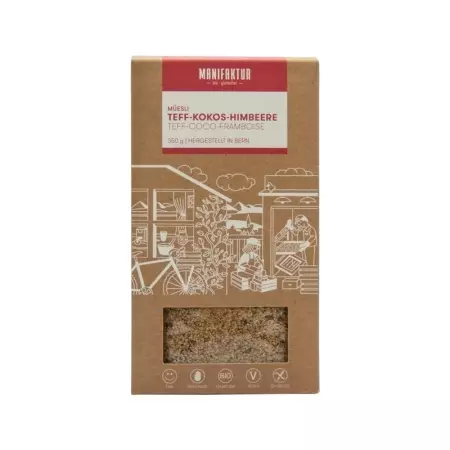 MANIFAKTUR Müesli Teff-Kokos-Himbeere Bio