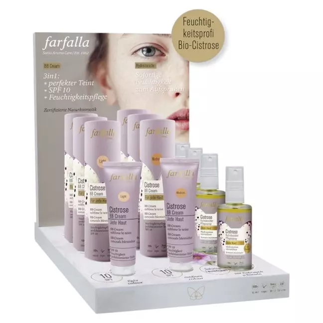 FARFALLA Display Gesichtspflege Cistrose