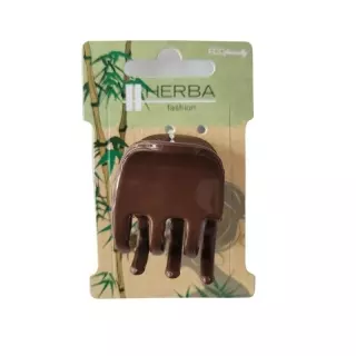 Екологічно чистий зажим Herba 3,5 см коричневий