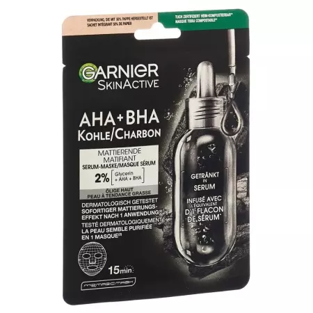 GARNIER Hydra Bomb Tuchmaske schwarze Alge GARNIER Hydra Bomb Tuchmaske schwarze Alge