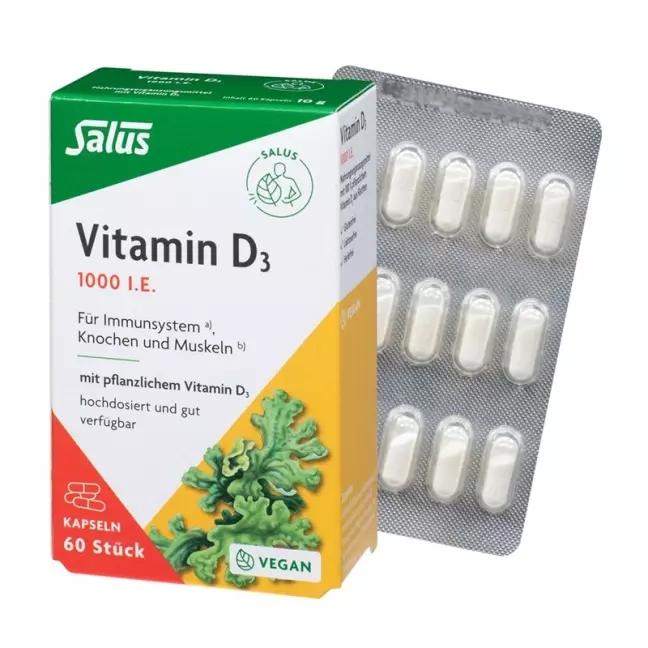 Salus Vitamin D3 1000 vital caps vegan 60 шт