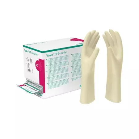 Vasco OP Sensitive Gloves Size 6.5 стерильні латексні 40 пар Vasco OP Sensitive Gloves Size 6.5 стерильні латексні 40 пар