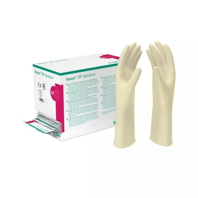 Vasco OP Sensitive Gloves Size 6.5 стерильні латексні 40 пар Vasco OP Sensitive Gloves Size 6.5 стерильні латексні 40 пар
