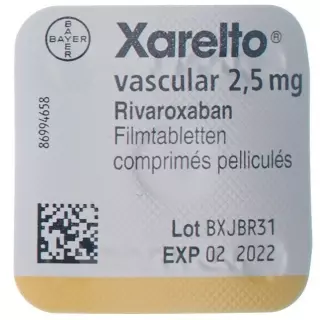 Xarelto vascular Filmtable 2,5 мг 30 одиничних блістерів