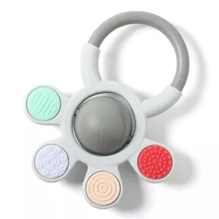 Babyono Ortho силіконове кільце для прорізування зубів і брязкальце 0M+