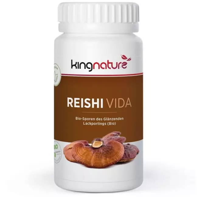 Kingnature REISHI VIDA капсули 300 мг органічні спори Ganoderma Lucidum