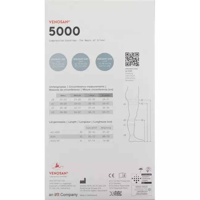 VENOSAN 5001 A-GG KKL1 XL довгий ремінь лівий мексико