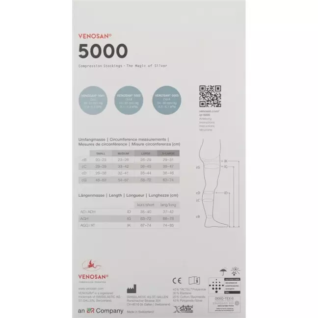 Venosan 5003 Ad Kkl3 S Long Gesch Black 1 пара