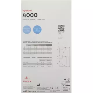 Venosan 4002 A-GH KKL2 L длинные закрытые черные мужские 1 пара