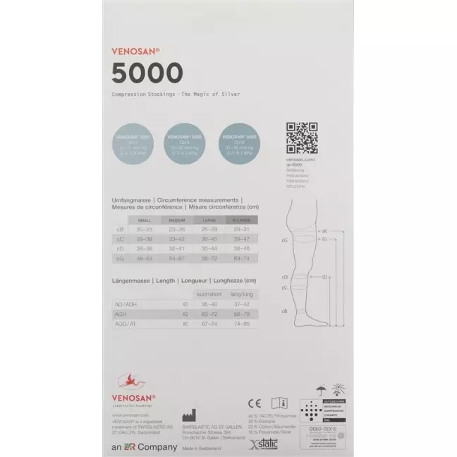 Venosan 5001 A-DH KKL1 XL довгий відкритий Марокко 1 пара