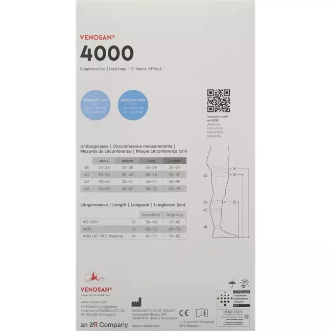 Venosan 4002 A-DH KKL2 XL довгий відкритий марокко 1 пара