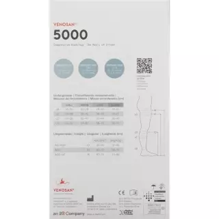 VENOSAN 5002 A-DH KKL2 M короткий чорний 1 пара